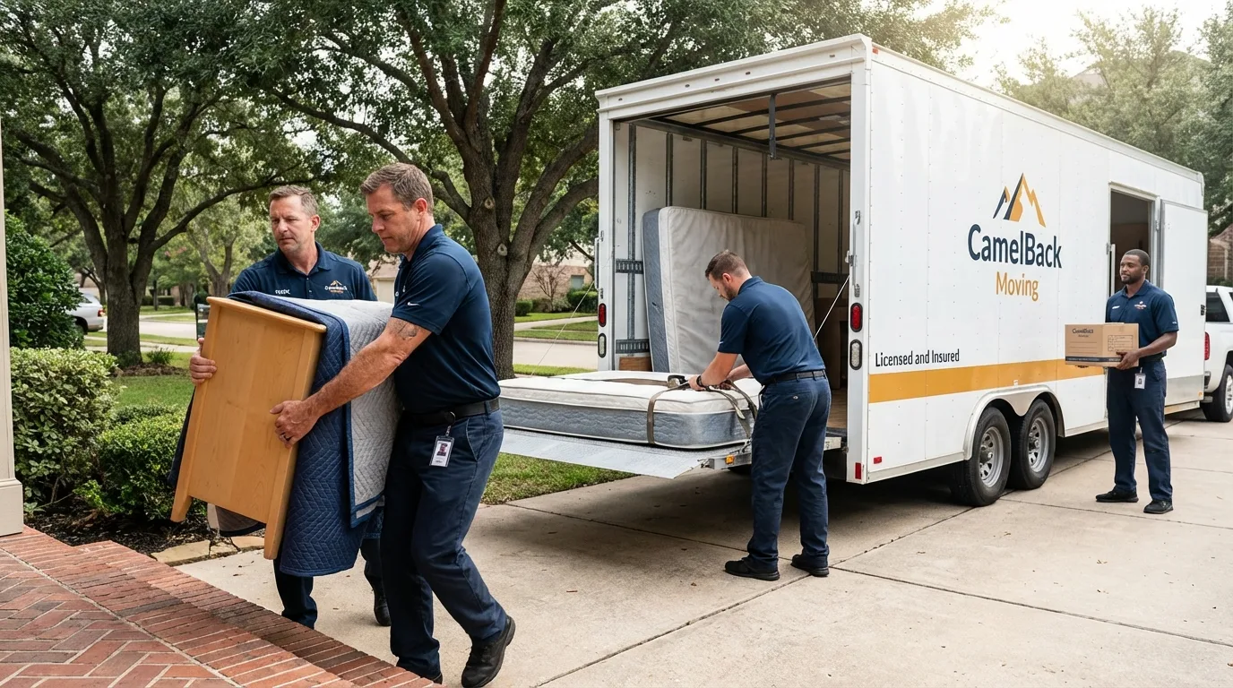 Crew loading residential truck for cross-state move from Memphis, TN